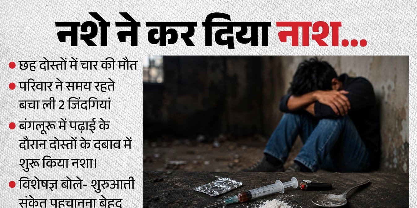 नई पीढ़ी नई चुनौती: छह दोस्तों ने शुरू किया था नशा, चार की मौत; परिवार ने बचाईं दो जिंदगियां